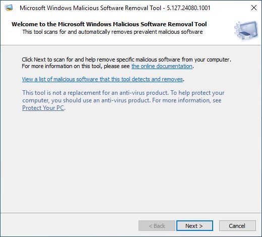 Microsoft Malicious Software Removal Tool indir