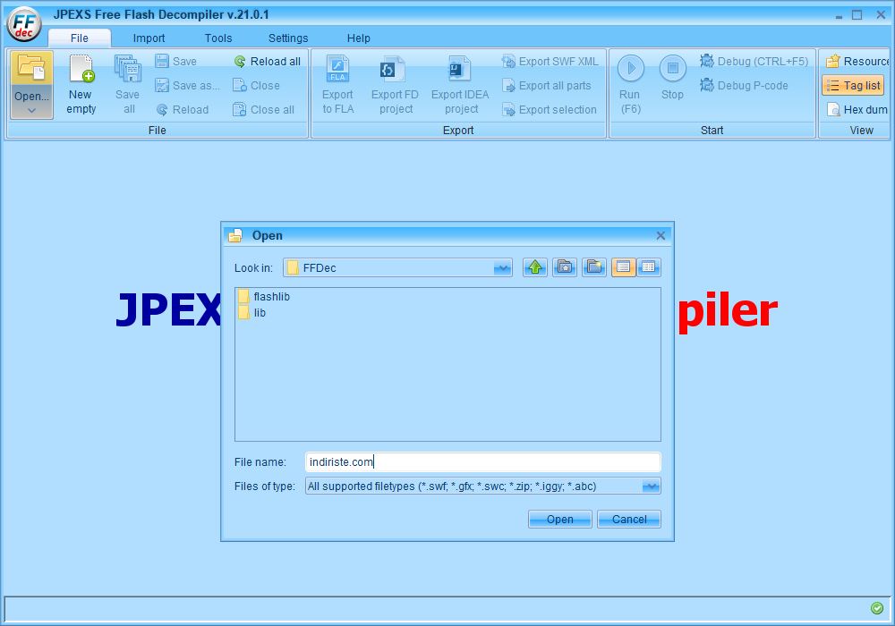 JPEXS Free Flash Decompiler